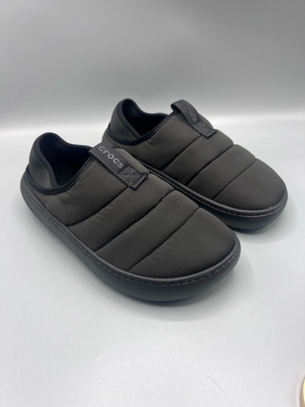 CROCS Classic Neo Puff Fleece Lined Slipper Mules Clogs Gorpcore Black Unisex